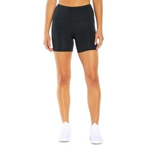 Bally Total Fitness Women's High Rise 5" Bike Shorts in Black Size Medium